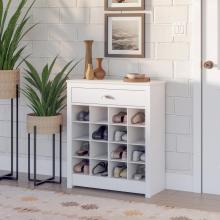 Entryway Shoe Storage Cabinet with 16 Cubbies