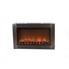 Wall Mount Electric Fireplace, Stainless Steel, 1350 Watts