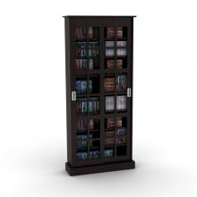 Windowpane 720 CD/288 DVD Media Cabinet in Espresso