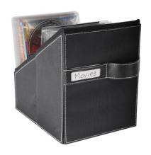Media Living Movie Bin With 36 Sleeves Leather Look