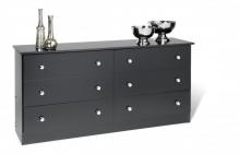Black Edenvale 6 Drawer Dresser
