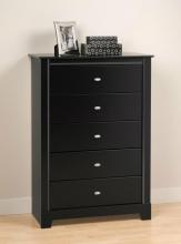 Black Kallisto 5 Drawer Chest