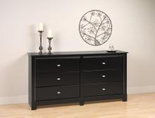 Black Kallisto 6 Drawer Dresser
