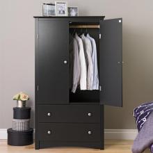 Black Sonoma 2 Door Armoire