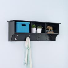 Black Entryway Cubbie Shelf