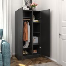 Prepac Elite Wardrobe with Storage, Black