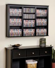 Black Triple Wall Mounted Storage