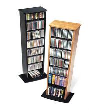 Black Slim Multimedia Storage Tower