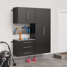 Black HangUps 60 inch Storage Cabinet Set B - 3pc