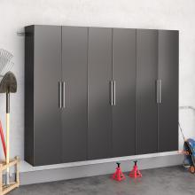 Black HangUps 90 inch Storage Cabinet Set D - 3pc