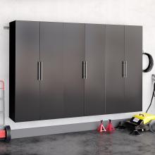 Black HangUps 108 inch Storage Cabinet Set E - 3pc