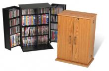 Black Locking Media Storage Cabinet