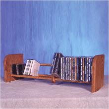 Solid Oak 1 Row Dowel Cd Rack