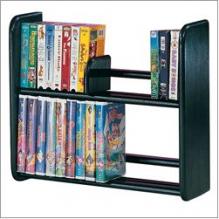 Modular Hardwood Oak Multi-Media Storage Rack