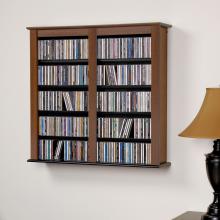 Cherry & Black Double Wall Mounted Storage