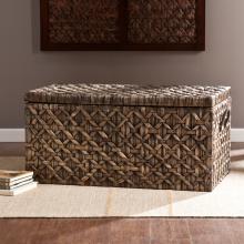 Hawridge Water Hyacinth Storage Trunk - Blackwashed