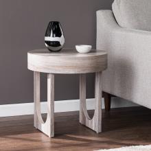Chadkirk Round Faux Marble End Table