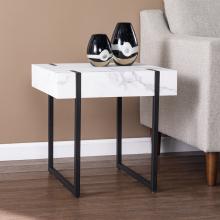 Rangley Modern Faux Marble End Table