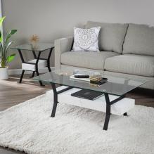 Darvette Glass-Top Coffee Table