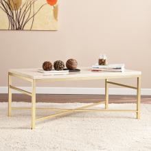 Orinda Faux Stone Cocktail Table - Travertine