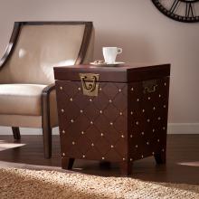 Nailhead End Table Trunk - Espresso