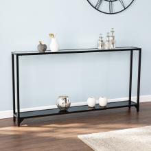 Bergen Narrow Metal Console Table - Black