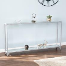 Bergen Narrow Metal Console Table - Silver