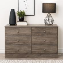 Astrid 6-Drawer Dresser, Drifted Gray