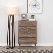 Milo 4-drawer Chest, Drifted Gray