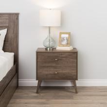 Milo 2-drawer Nightstand, Drifted Gray