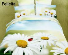 Felicita, 6 PCs Duvet Cover Set, Bed in a Bag - Dolce Mela Gift Box DM418Q