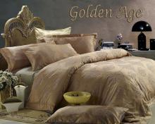 Percale Jacquard Queen 6PCs Egyptian Cotton Duvet Cover Set, Golden Age by Dolce Mela, DM444Q