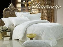 Percale Jacquard Queen Bedding 6PCs Egyptian Cotton Duvet Cover Set, Antoinette by Dolce Mela, DM446Q
