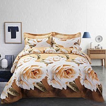 Duvet Cover Set, Queen size Floral Bedding, Dolce Mela - Zest DM710Q