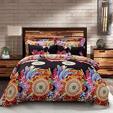 Duvet Cover Set, King Size Floral Bedding, Dolce Mela -Ecstasy DM712K