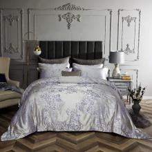 King Size Duvet Cover Set, 6 Piece Luxury Jacquard Bedding, Dolce Mela Munich DM720K