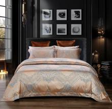 Duvet Cover Set - 6 Piece Set Jacquard King Size Bedding by Dolce Mela