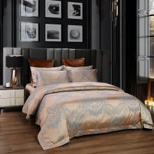 Duvet Cover Set, 6 Piece Jacquard Bedding, Queen Size - Nantes by Dolce Mela