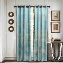 Curtains Damask Jacquard Grommet Semi-Blackout, Tall 60x100, Lille by Dolce-Mela