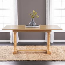 Edenderry Farmhouse Folding Trestle Console to Dining Table - Natural Oak