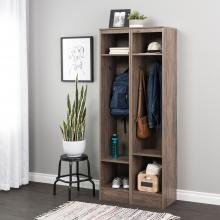 Narrow Entryway Organizer, Drifted Gray - Set of 2