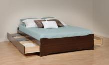 Espresso Full Mate's Platform Storage Bed with 6 Drawers