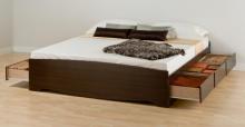 Espresso King Mate's Platform Storage Bed with 6 Drawers