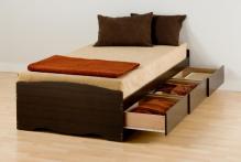 Espresso Twin XL Mate's Platform Storage Bed with 3 Drawers