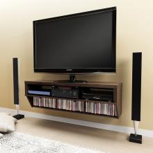 Espresso 58-inch Wide Wall Mounted Entertainment Console - Series 9 Designer Collection