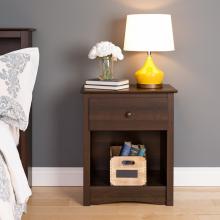 Fremont 1-drawer Tall Nightstand, Espresso