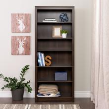 6-shelf Bookcase, Espresso