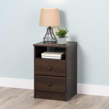 Astrid 2-Drawer Nightstand, Espresso