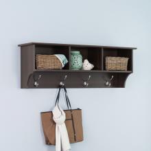 Espresso Entryway Shelf