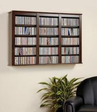 Espresso Triple Wall Mounted Storage